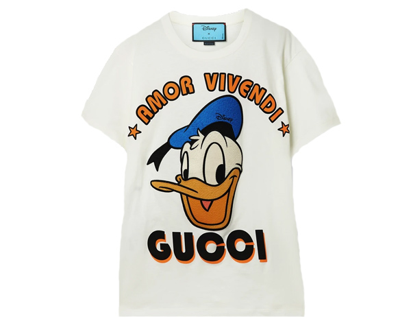 + NET SUSTAIN + Disney appliquéd printed organic cotton-jersey T-shirt, Gucci